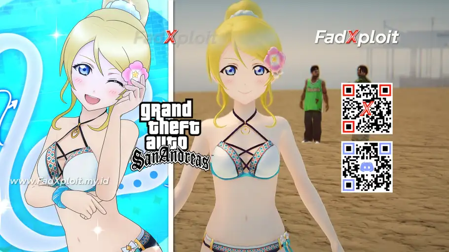 Eli Ayase - Summer Splash Mods by FadXploit - Love Live!