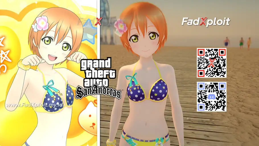 Rin Hoshizora - Summer Splash Mods by FadXploit - Love Live!